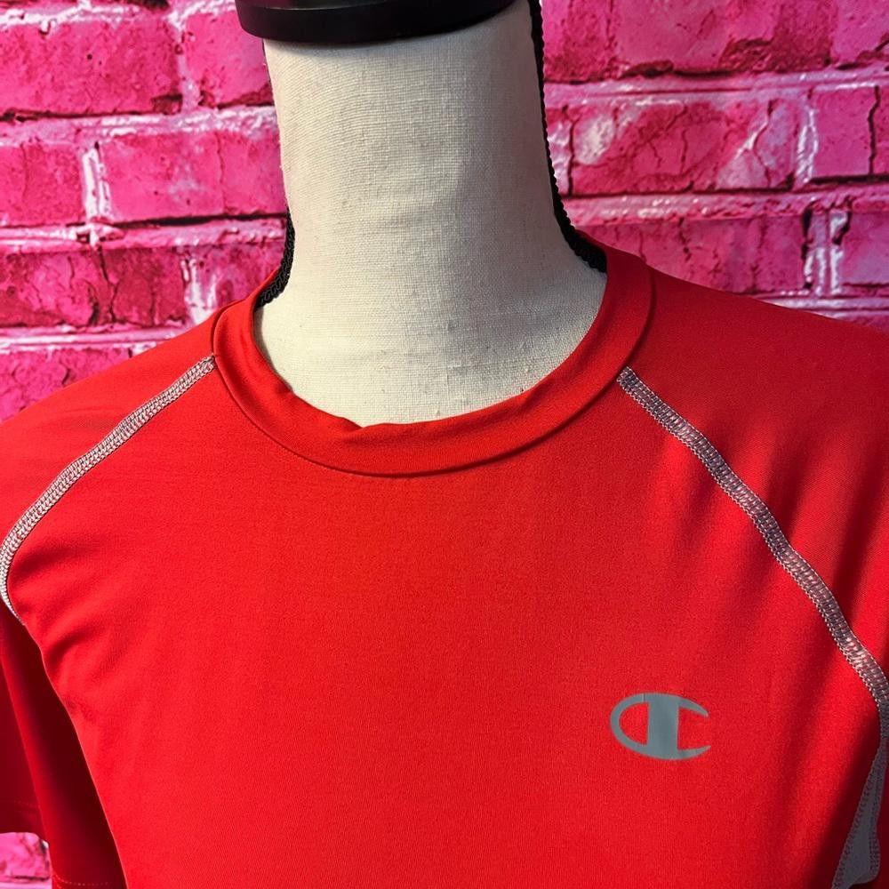 Champion Champion Powerflex Shirt Mens L Red w/ Gray Short Sleeve Size US L / EU 52-54 / 3 - 2 Thumbnail