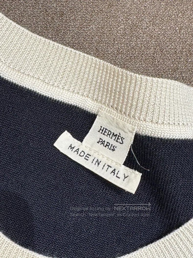Hermes Hermes Black and White Color-blocked Knitted Short Sleeve Size XS / US 0-2 / IT 36-38 - 4 Thumbnail
