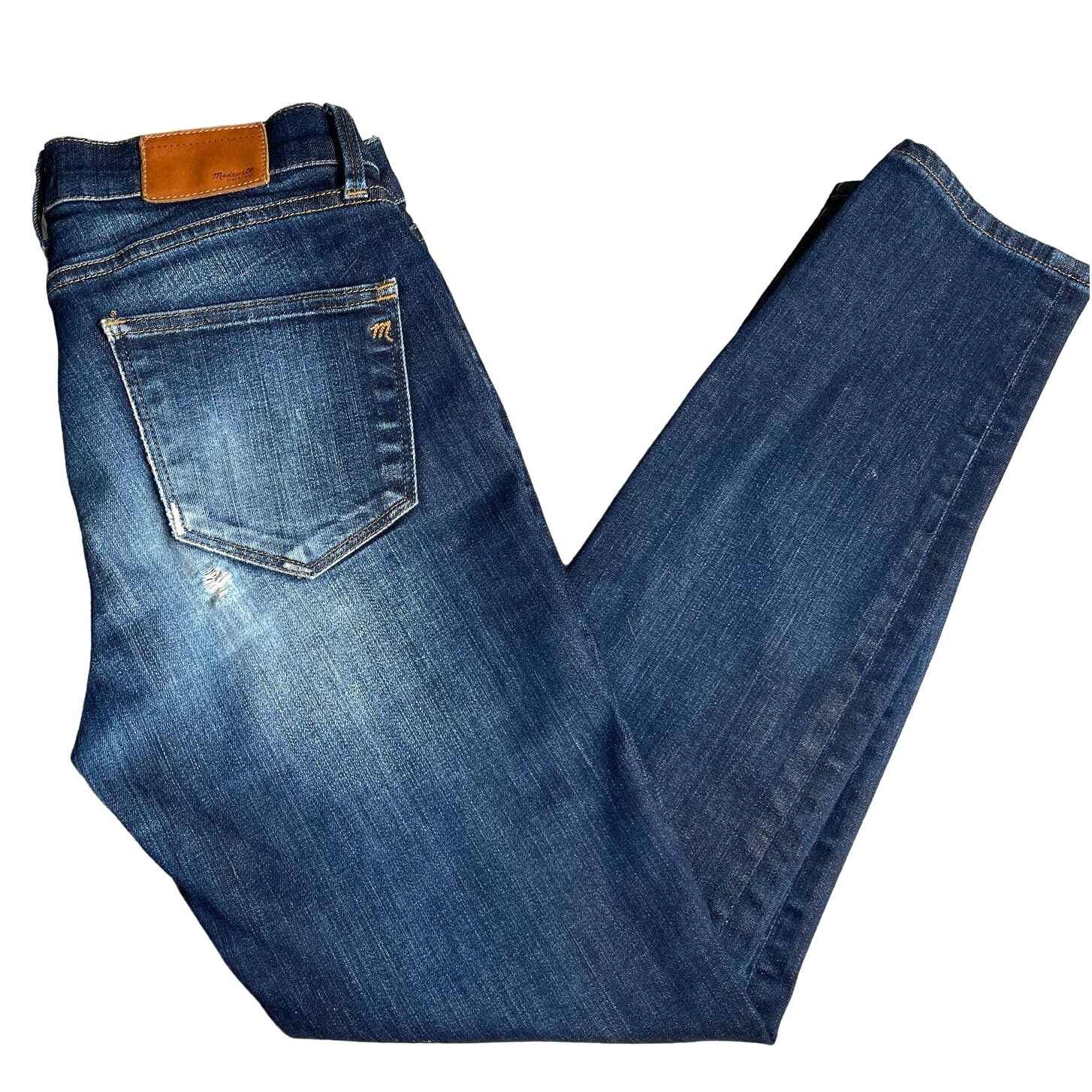 Madewell Madewell Distressed 8.5" Mid Rise Skinny Jeans Strch Worn 28 Size 28" / US 6 / IT 42 - 1 Thumbnail