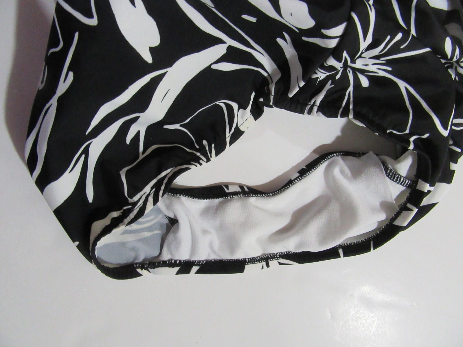 Designer Miraclesuit Womens 1 Piece Swimsuit Black Floral Size 14 Size ONE SIZE - 4 Thumbnail