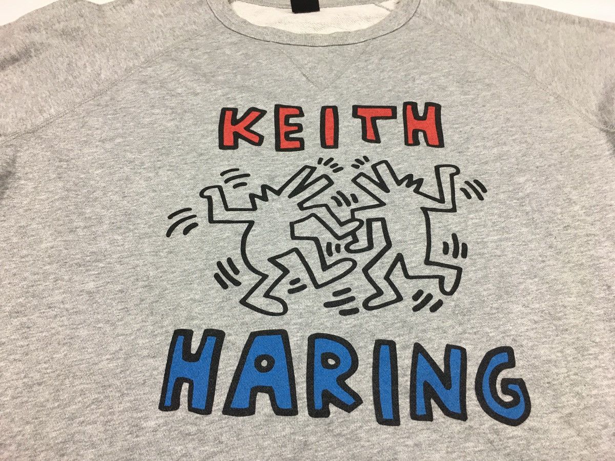 Keith Haring Keith Haring Dancing Art Dog Pullover Sweatshirt Grey Design Size US M / EU 48-50 / 2 - 2 Thumbnail