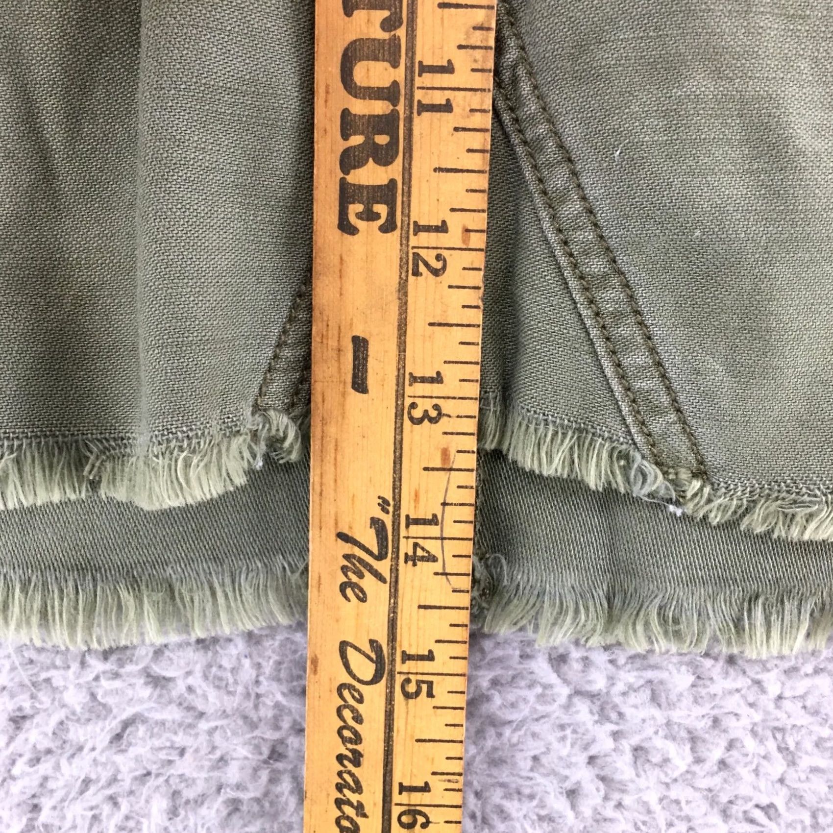 American Eagle Outfitters American Eagle Outfitters Short Mini Skirts Womens 2 Green Cotton Button Fly Skirt Size 26" / US 2 / IT 38 - 5 Thumbnail
