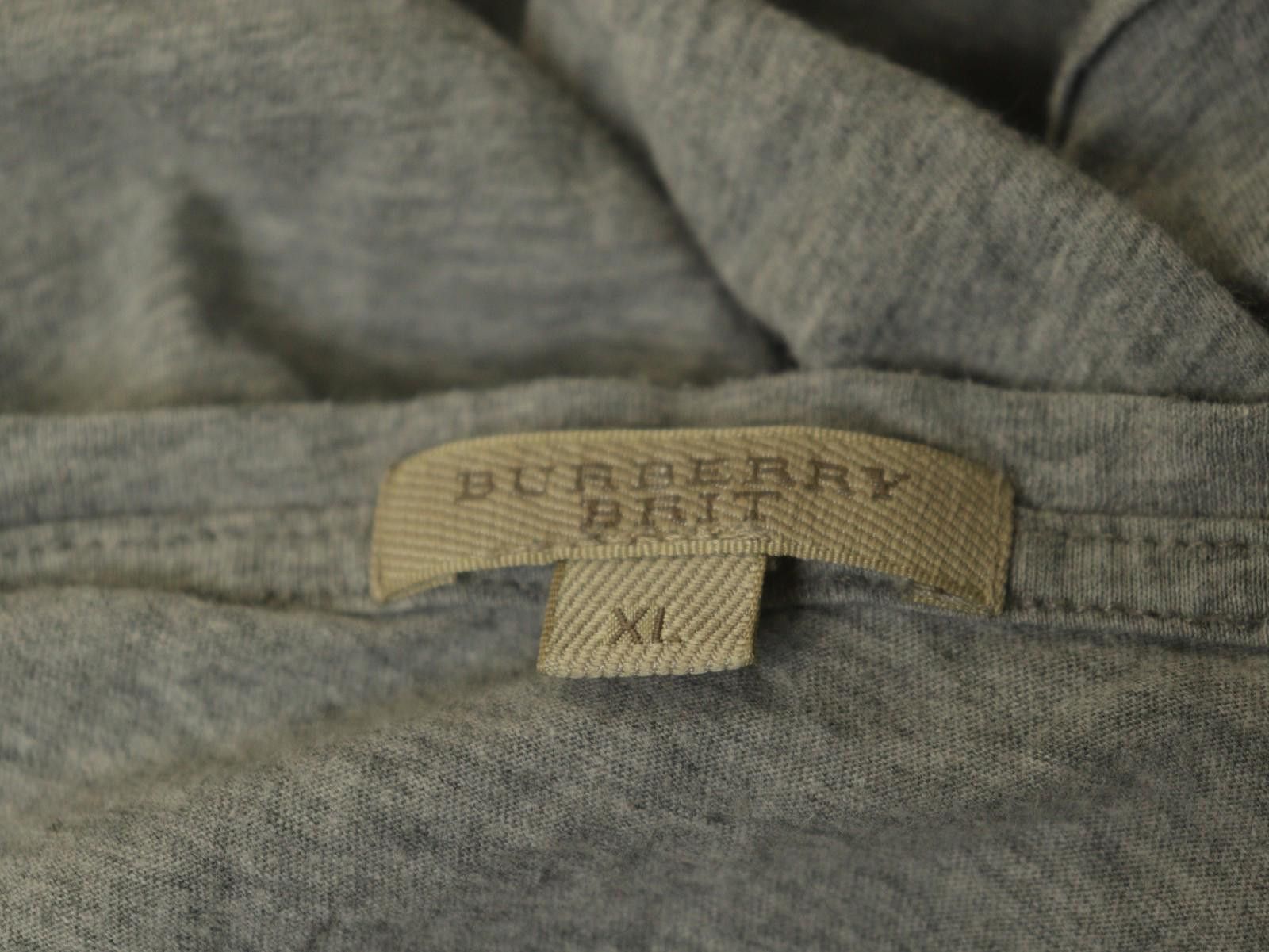 Burberry Burberry Brit Gray Cotton Round Pullover Tee Shirt Size XL Size US XL / EU 56 / 4 - 10 Thumbnail