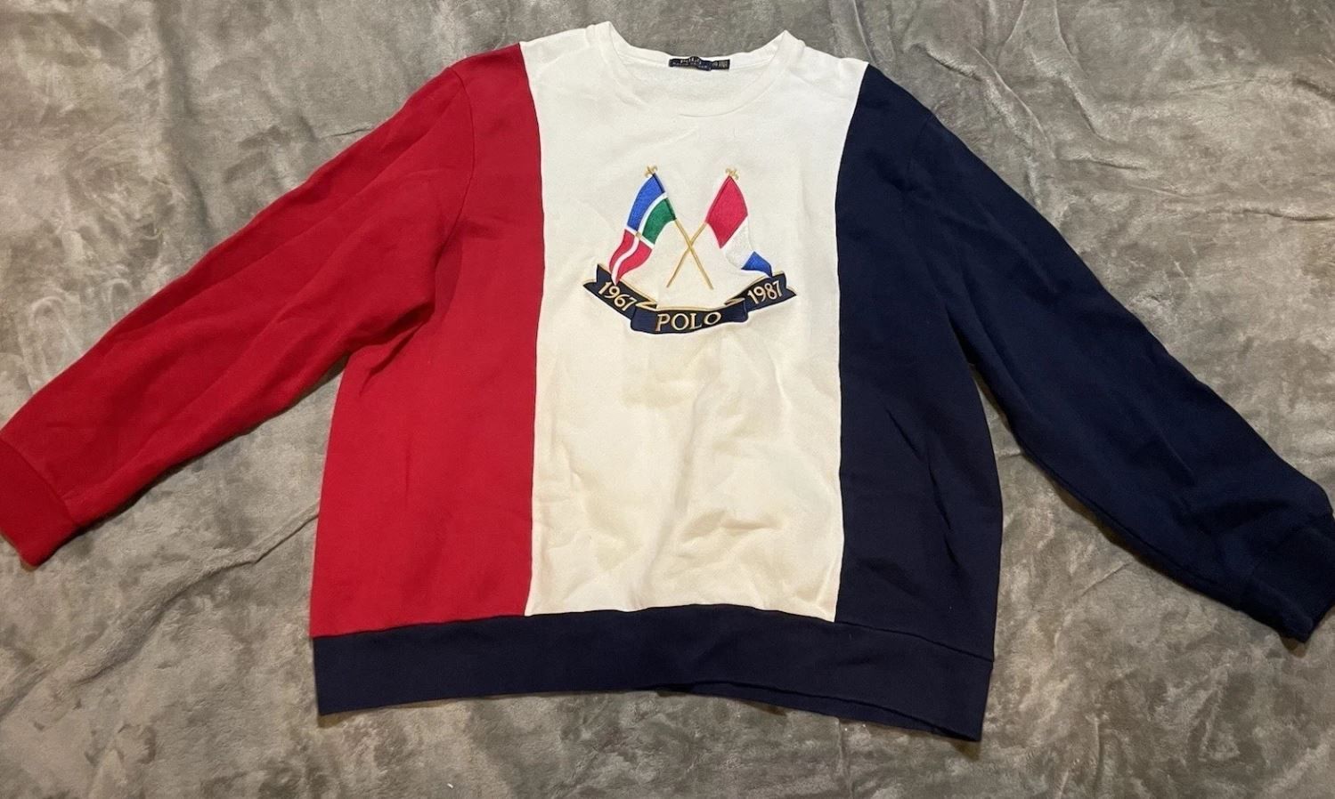 Polo Ralph Lauren Polo Ralph Lauren Tri-Color Cross Flags Sweatshirt XL Size US XL / EU 56 / 4 - 4 Thumbnail
