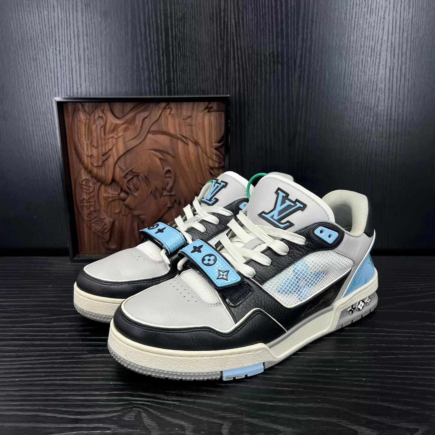 Louis Vuitton LV Trainer Ocean Blue 7/41 Good Condition With Box Size US 8 / EU 41 - 1 Thumbnail