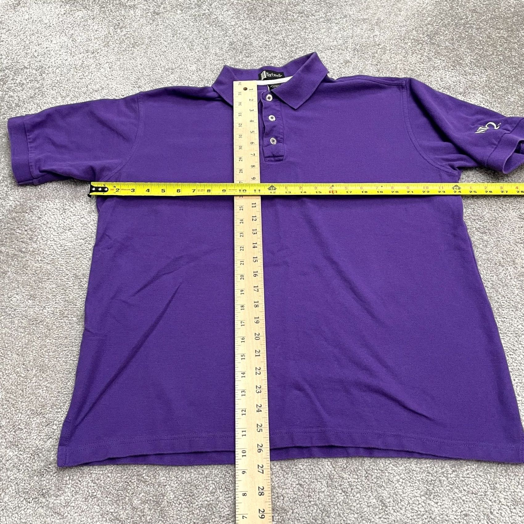 Vintage Hartwell Polo Shirt Mens Large Purple Combed Cotton Short Sleeve Classic Casual Regular Fit Shirt Size US L / EU 52-54 / 3 - 7 Thumbnail