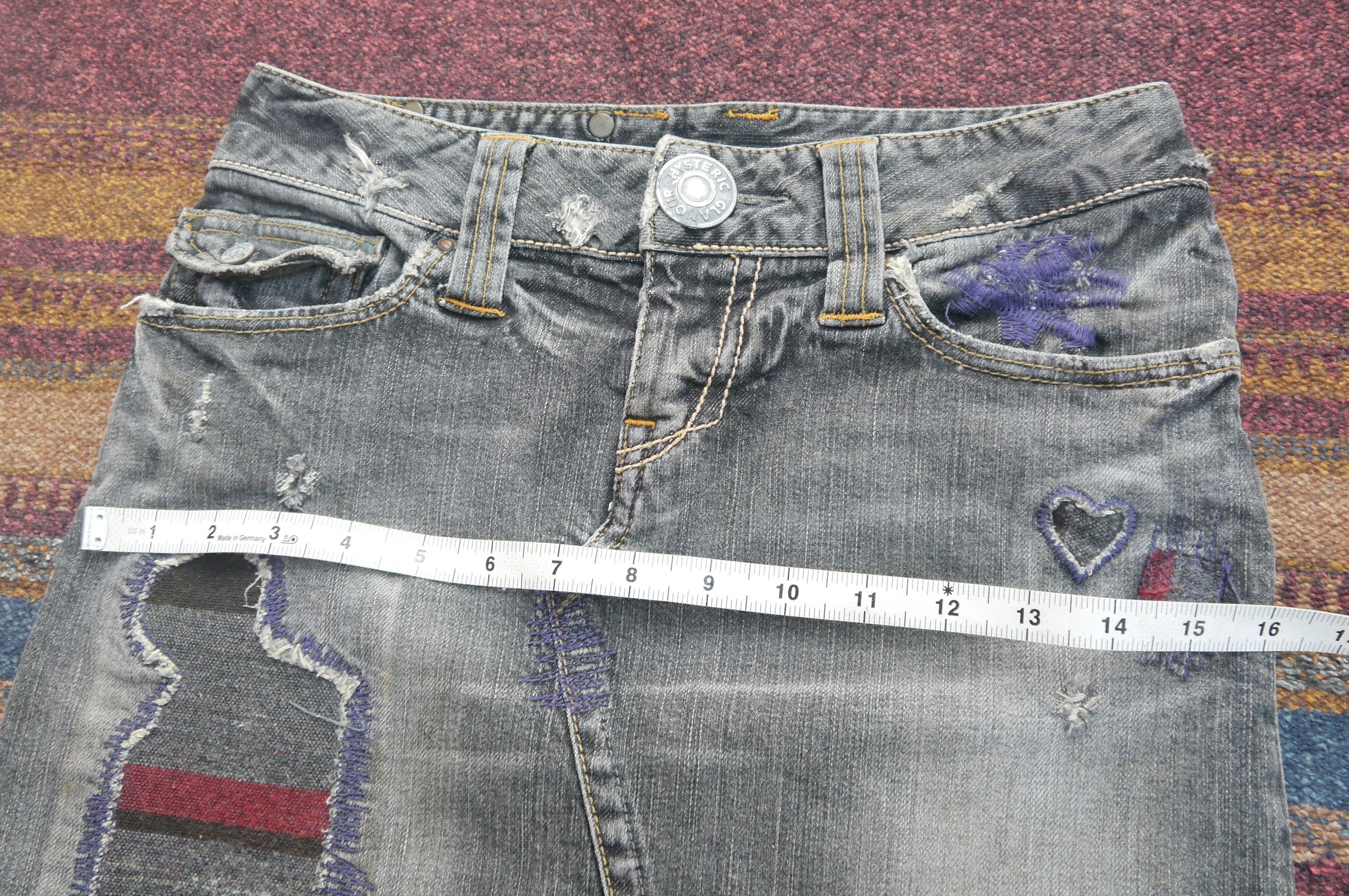 Hysteric Glamour (SK98) Hysteric Glamour Japan Black Washed Denim Skirt XS Size 27" / US 4 / IT 40 - 19 Thumbnail