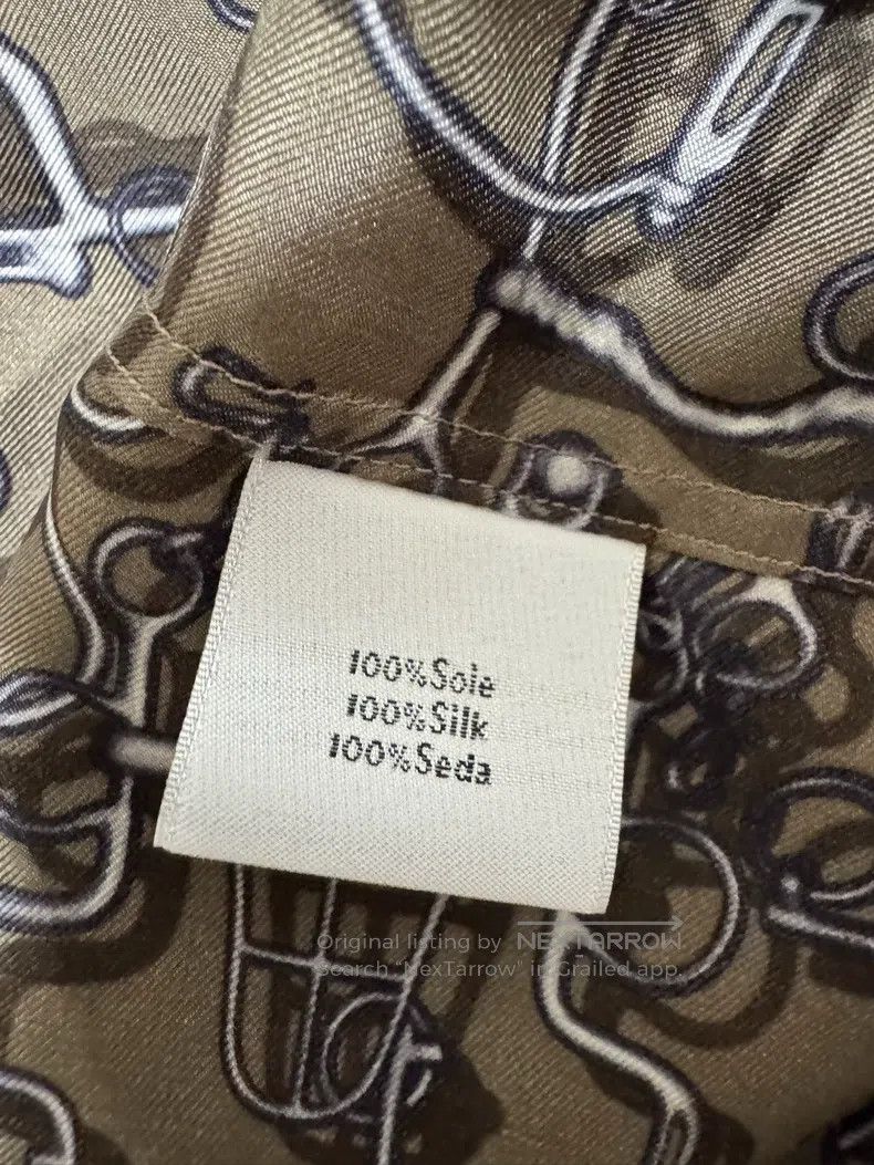 Hermes Hermes size 43 Mulberry Silk Short Sleeve Shirt Size US XL / EU 56 / 4 - 7 Thumbnail