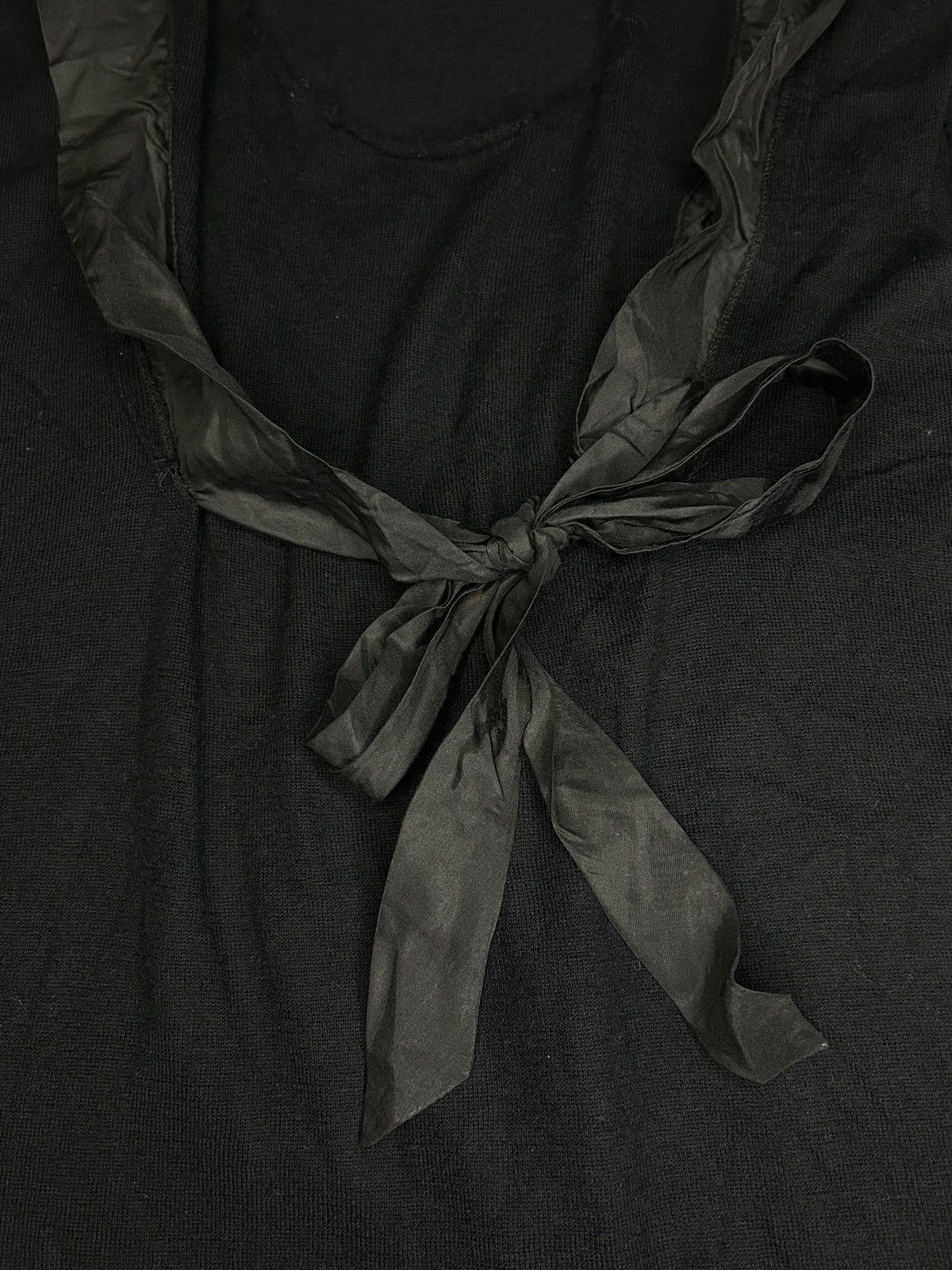 Prada 00s Knitted Bow Blouse Size M / US 6-8 / IT 42-44 - 7 Thumbnail