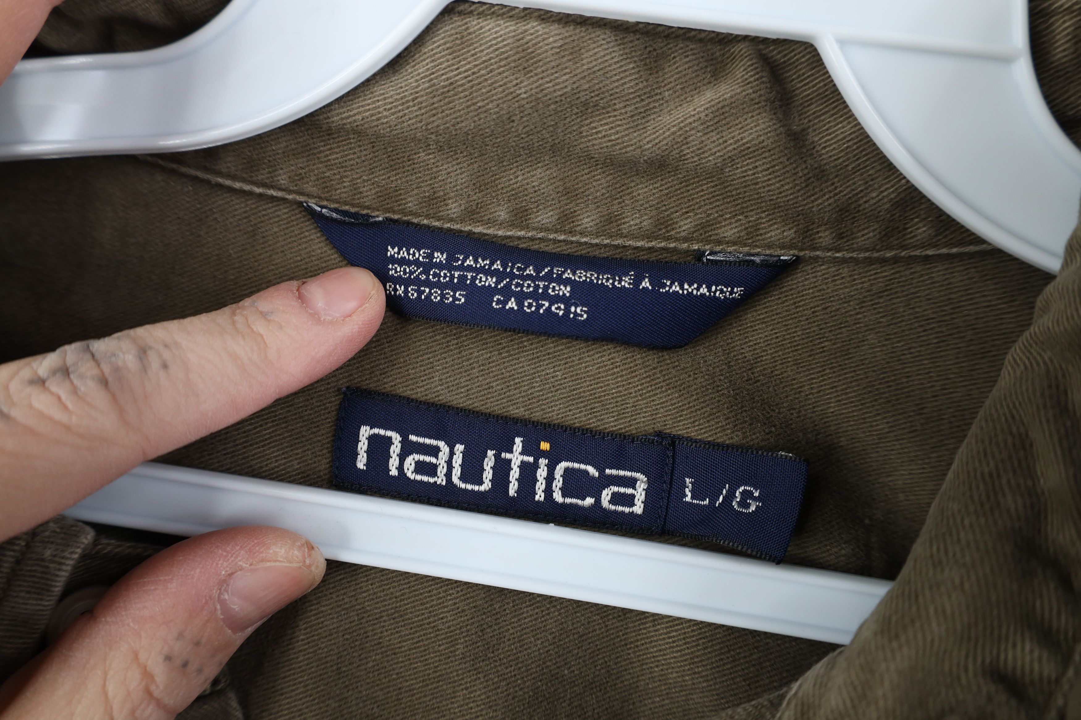 Nautica Vintage 90s Nautica Spell Twill Collared Button Down Shirt Size US L / EU 52-54 / 3 - 7 Thumbnail