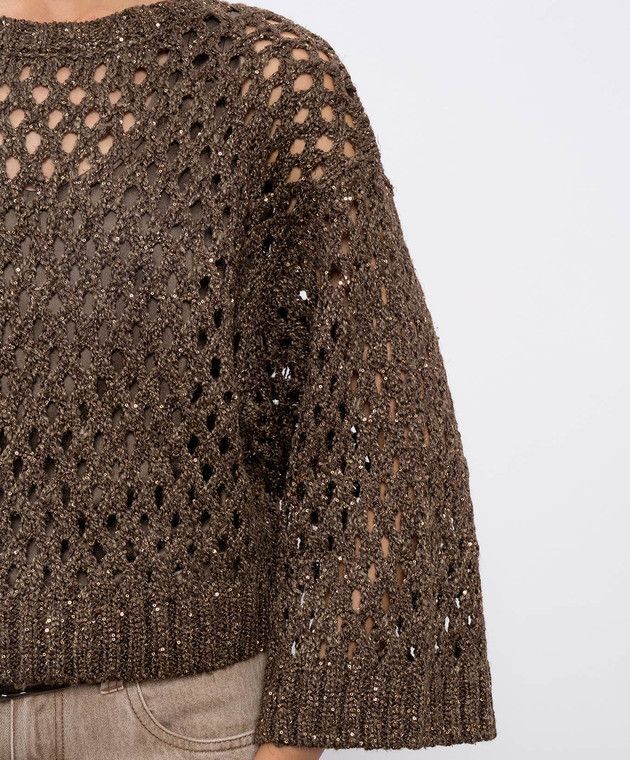 Brunello Cucinelli o1y0825 Sweater in Brown Size XS / US 0-2 / IT 36-38 - 2 Thumbnail