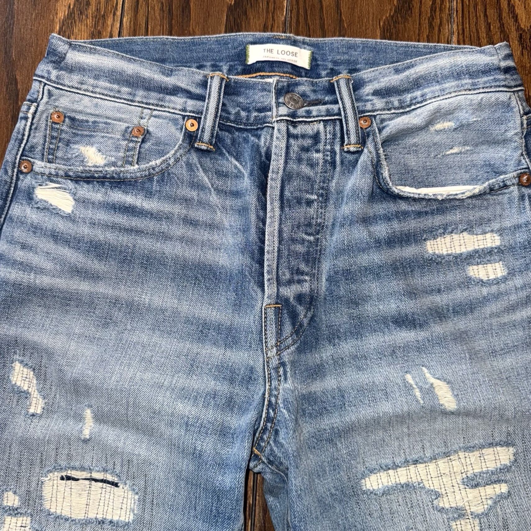 American Eagle Outfitters VINTAGE American Eagle AE77 Jeans Male 28x30 Blue Japanese Selvedge Denim Slim Fit 5-Pocket Mens Jeans Size US 28 / EU 44 - 3 Thumbnail