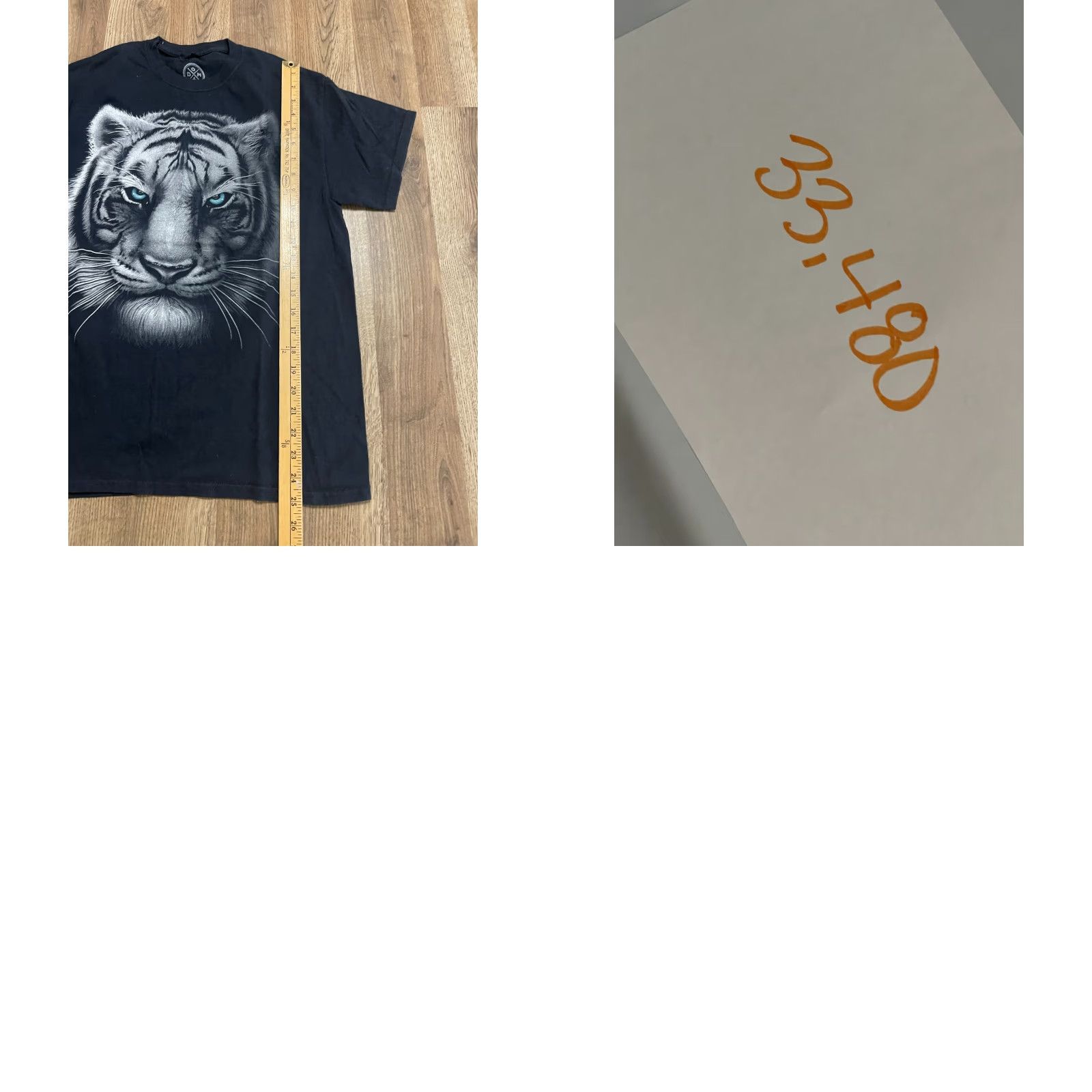 Vintage DOM Shirt Women's Medium Black Printed White Tiger Face Shirt Size M / US 6-8 / IT 42-44 - 8 Thumbnail