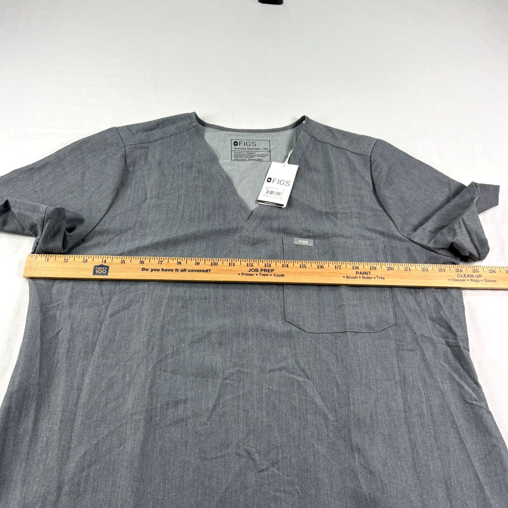 Vintage FIGS Scrub Top Shirt Womens 2XL Gray Catarina One Pocket Nurse Medical NEW Size XXL / US 16-18 / IT 52-54 - 5 Thumbnail