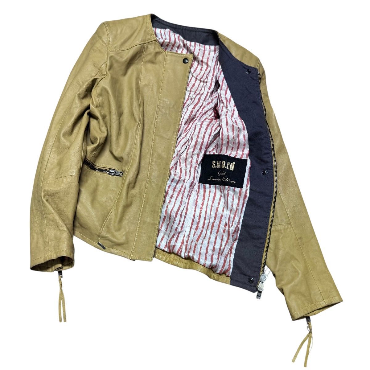 Leather S.W.O.R.D Gold Leather Jacket Size L / US 10 / IT 46 - 1 Thumbnail