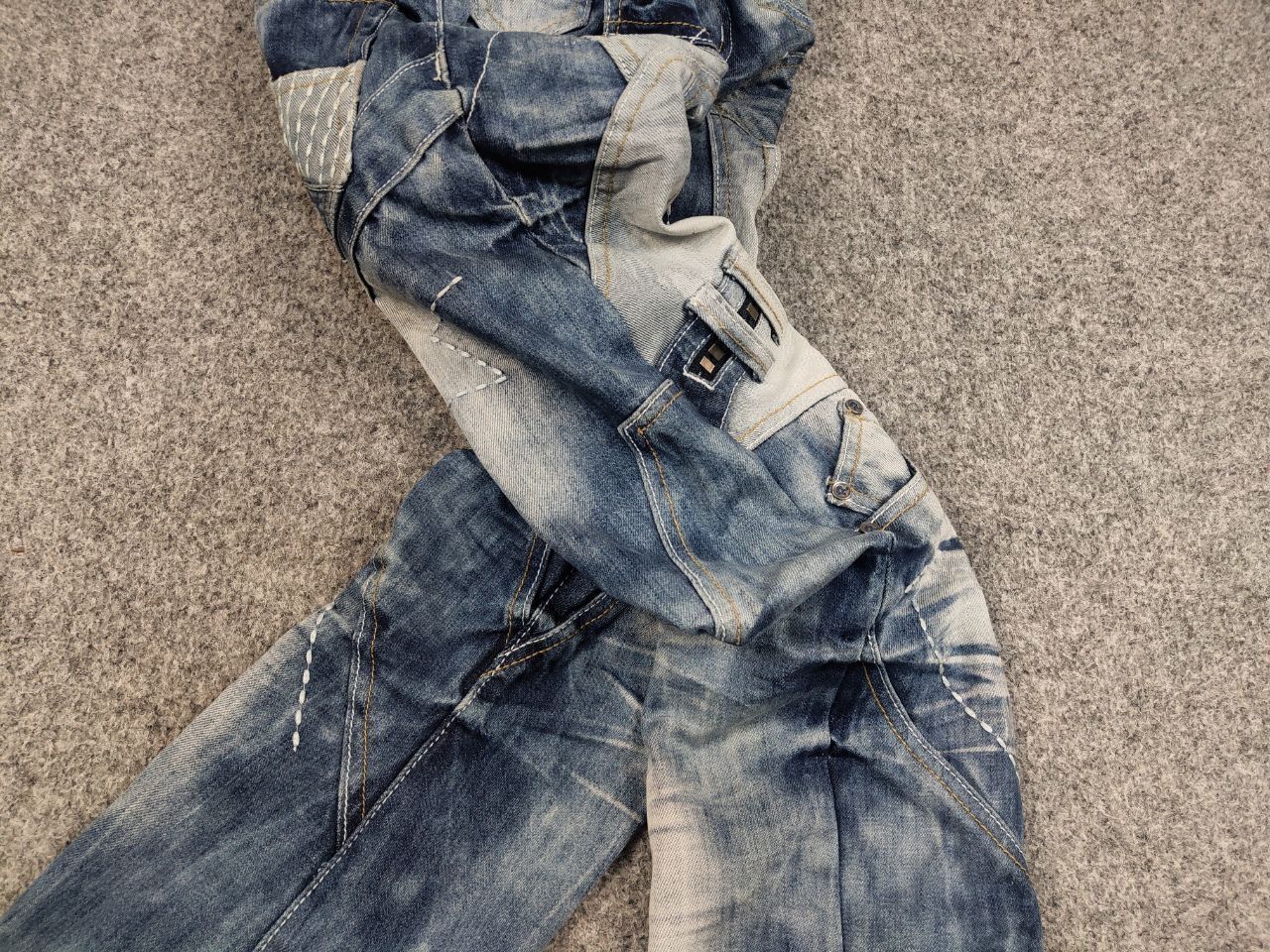 Japanese Brand × Vintage Vintage Japan Ross Carra Cargo Faded Denim Jeans Y2K Style Size US 30 / EU 46 - 2 Thumbnail