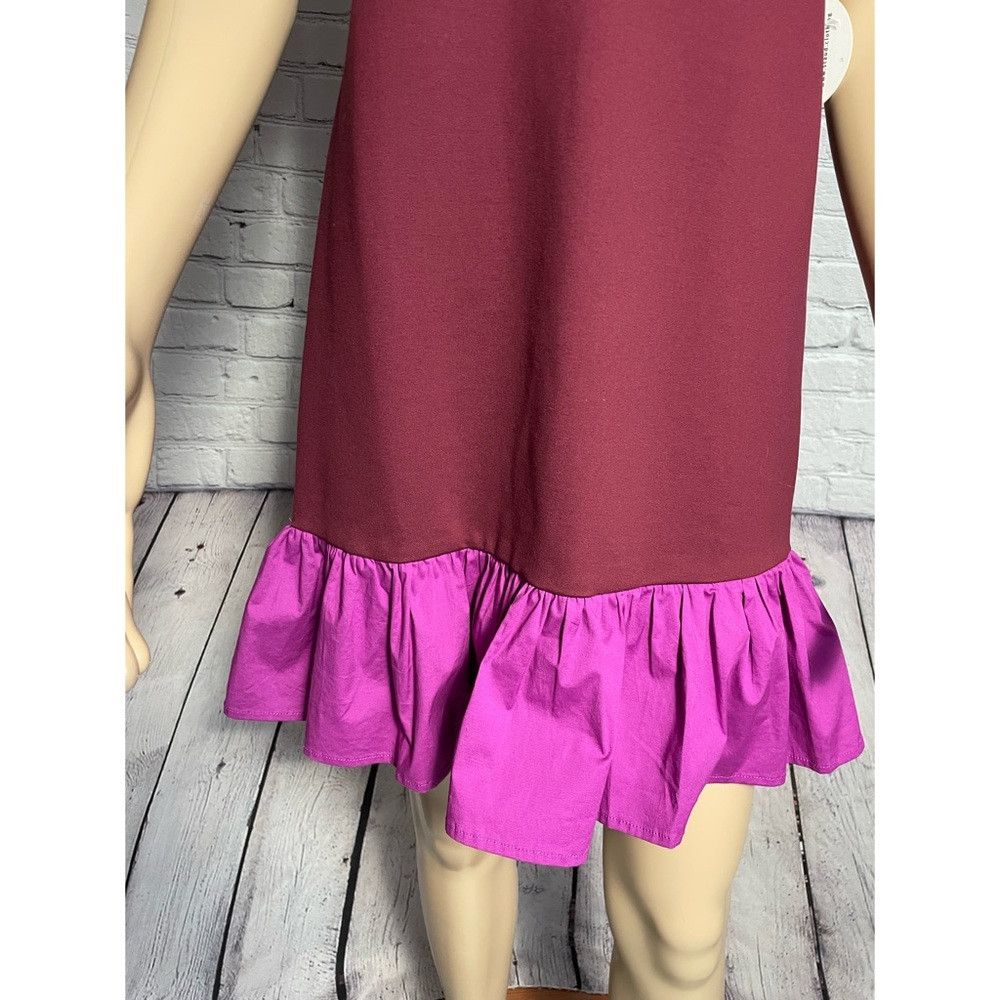 Staud NWT New $235 Staud Diam Colorblock High-Neck Ruffle Dress S Size XS / US 0-2 / IT 36-38 - 9 Thumbnail