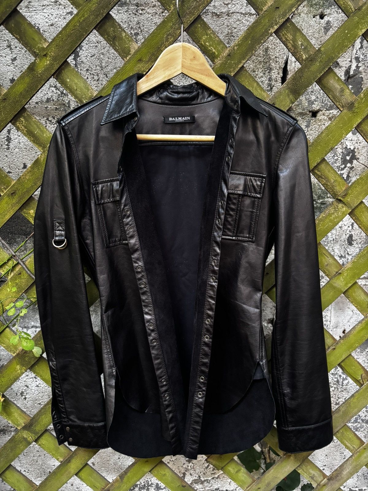 Balmain Balmain SS10 Hand Painted Studded Leather Shirt Size US S / EU 44-46 / 1 - 11 Thumbnail