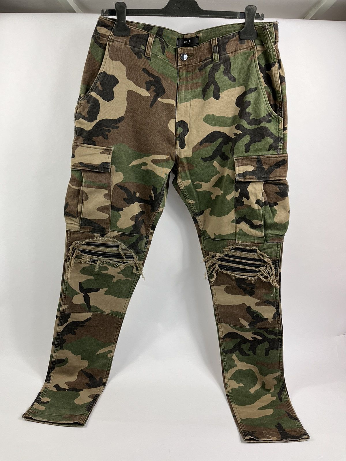MILITARY DISTRESSED CARGO PANTS