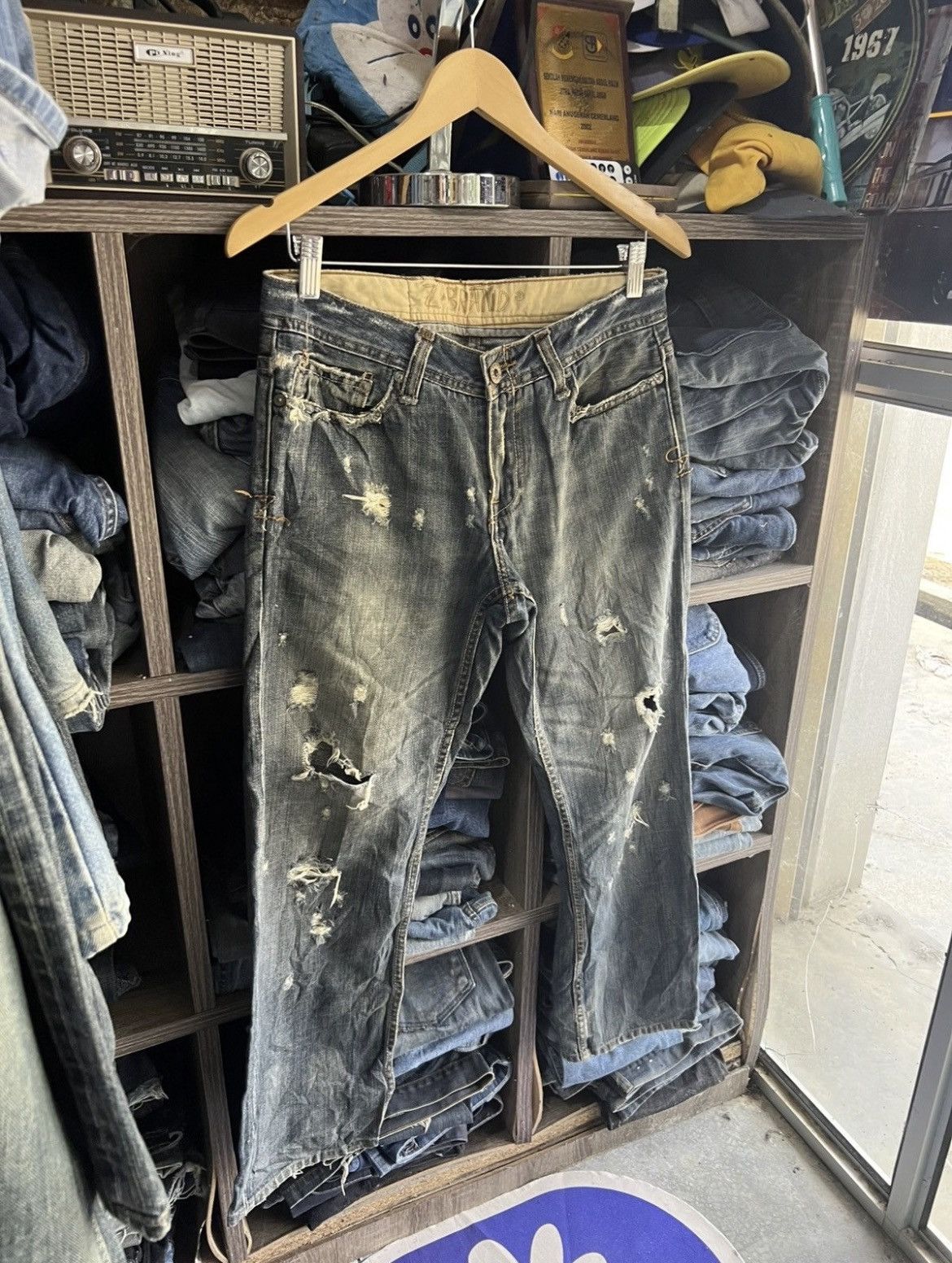 Z Brand 🔥Vintage Z Brand Distressed Denim Size US 31 - 4 Thumbnail