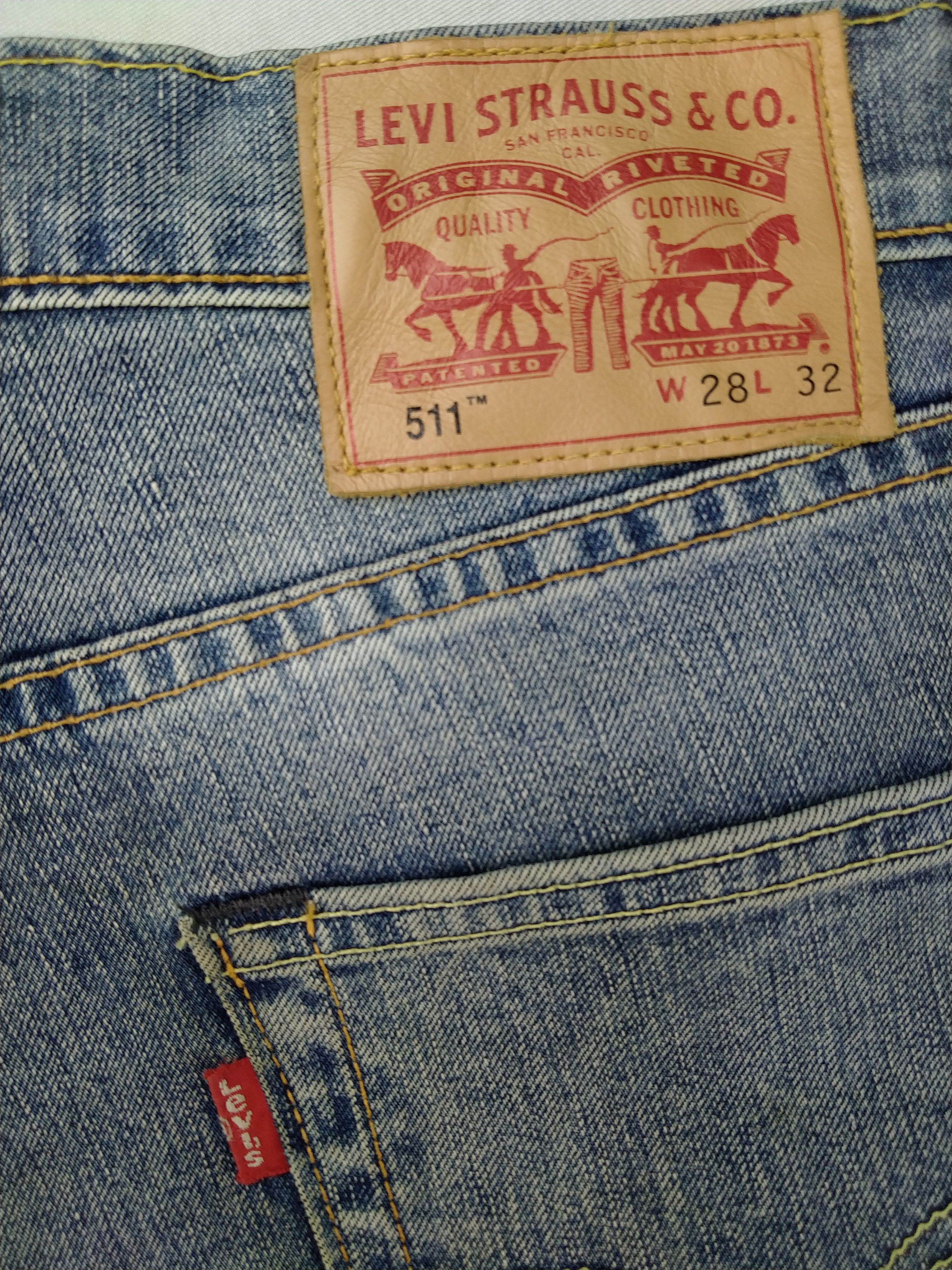 Levi's Blue/Indigo Distressed Vintage Levi's 511 29x31 Denim -JG020 Size US 29 - 10 Thumbnail