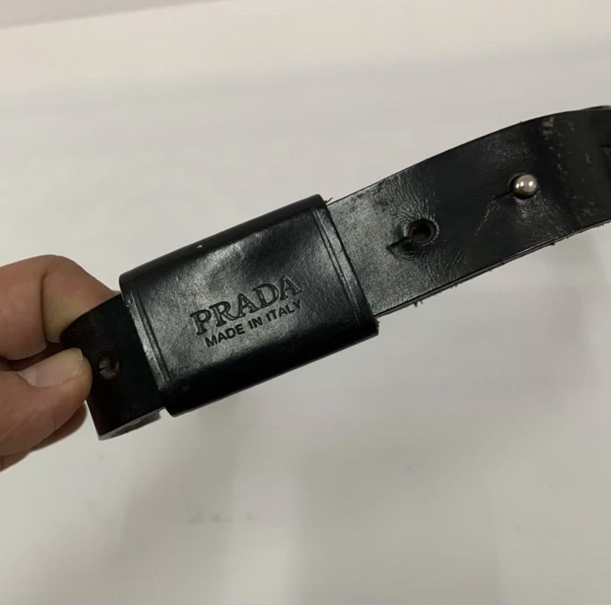 Prada Prada Leather Black Belt Size ONE SIZE - 3 Thumbnail