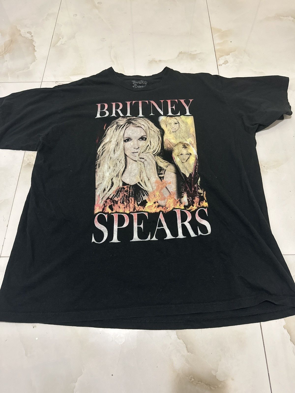 image of Band Tees x Vintage Britney Spears (“Piece Of Me”) - (T-Shirt) - (L) in Black, Men's (Size XL)