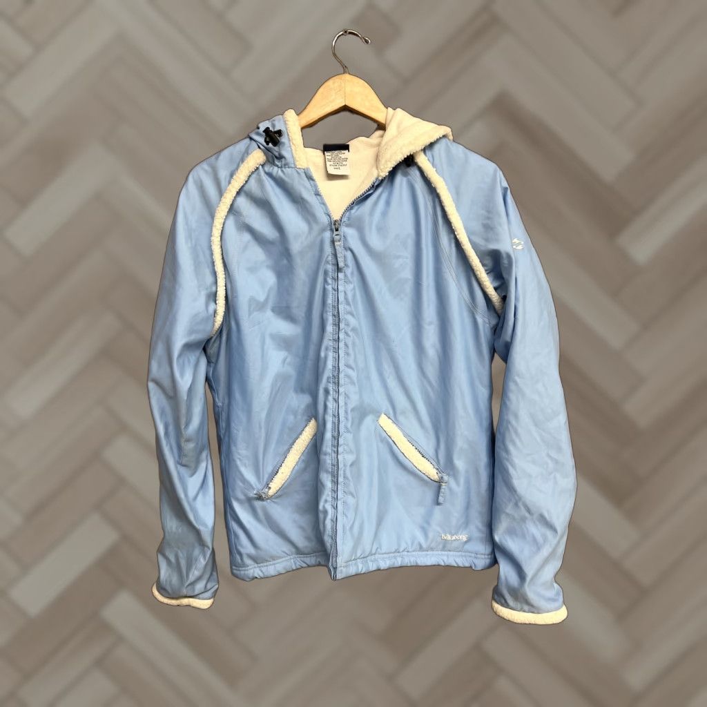 Billabong VINTAGE Billabong Coat Jacket Blue L Large Nylon Full Zip W/ Zippered Pockets Womens 90s y2k Theme Capstone Size L / US 10 / IT 46 - 1 Thumbnail