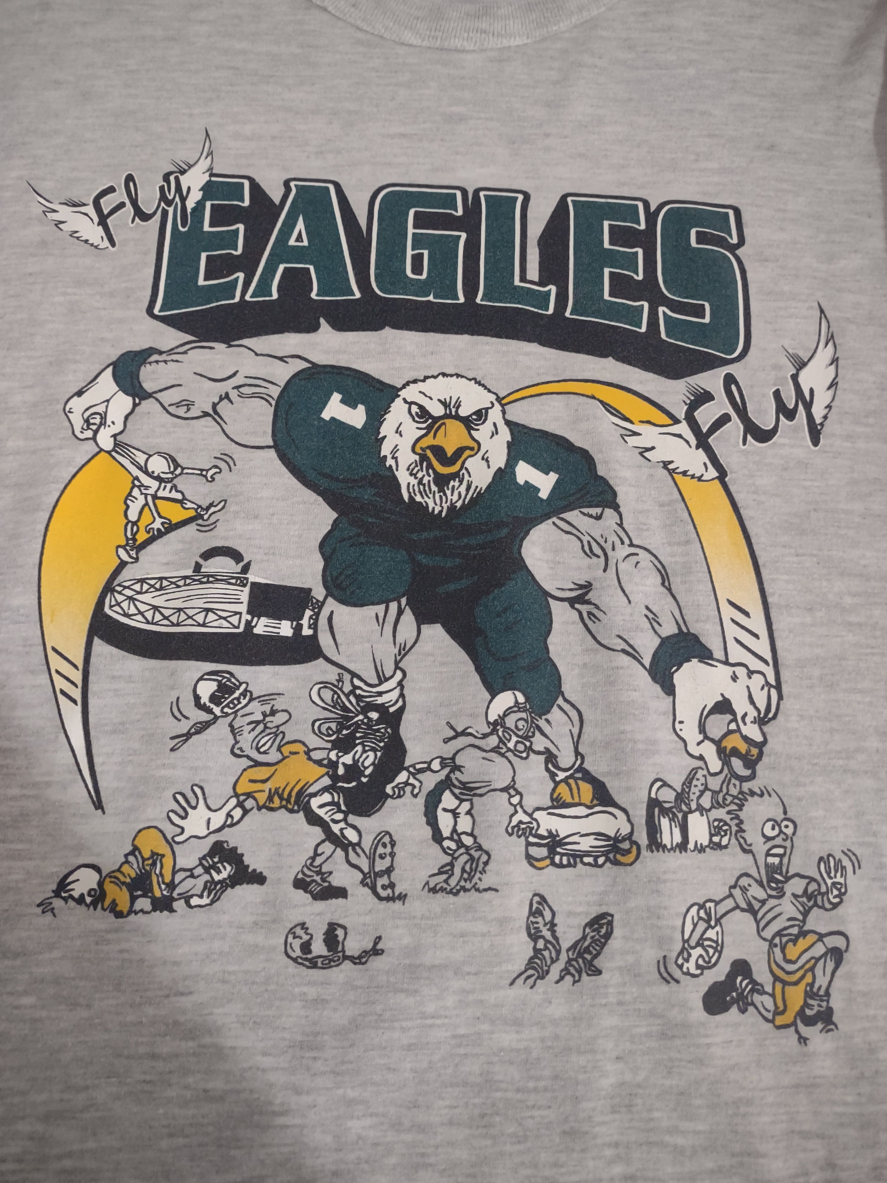 NFL × Russell Athletic × Vintage Vintage 90s Philadelphia Eagles Fly Eagles Fly Mascot Tee Size US L / EU 52-54 / 3 - 2 Thumbnail