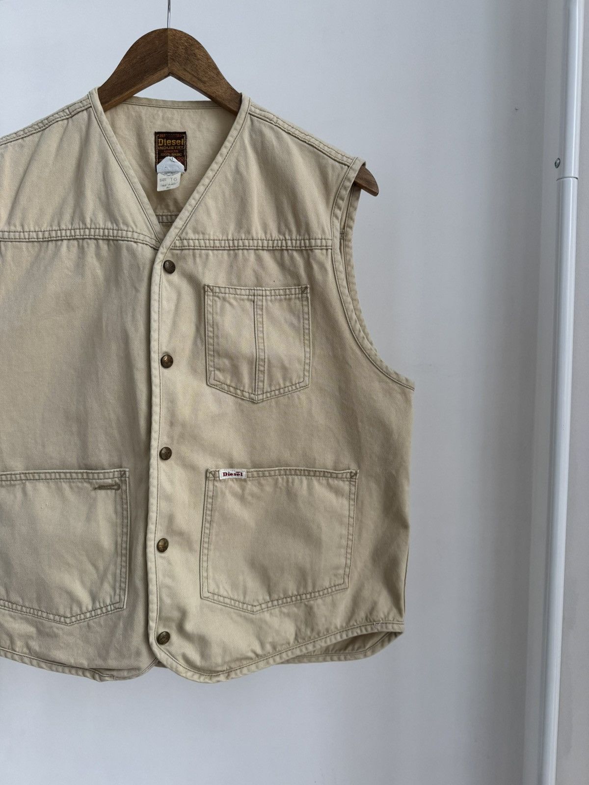 Diesel Vintage Diesel 90s Workwear Vest Utility Canvas Button-Up Size US M / EU 48-50 / 2 - 5 Thumbnail