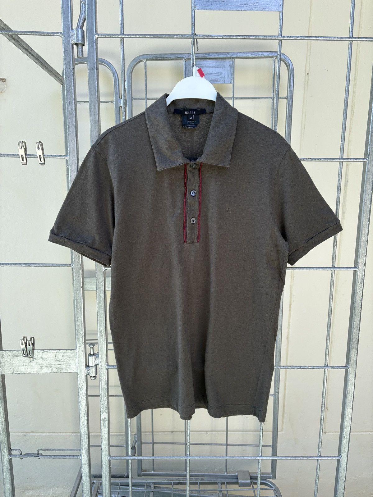 Gucci Gucci olive green polo shirt Size US M / EU 48-50 / 2 - 1 Thumbnail