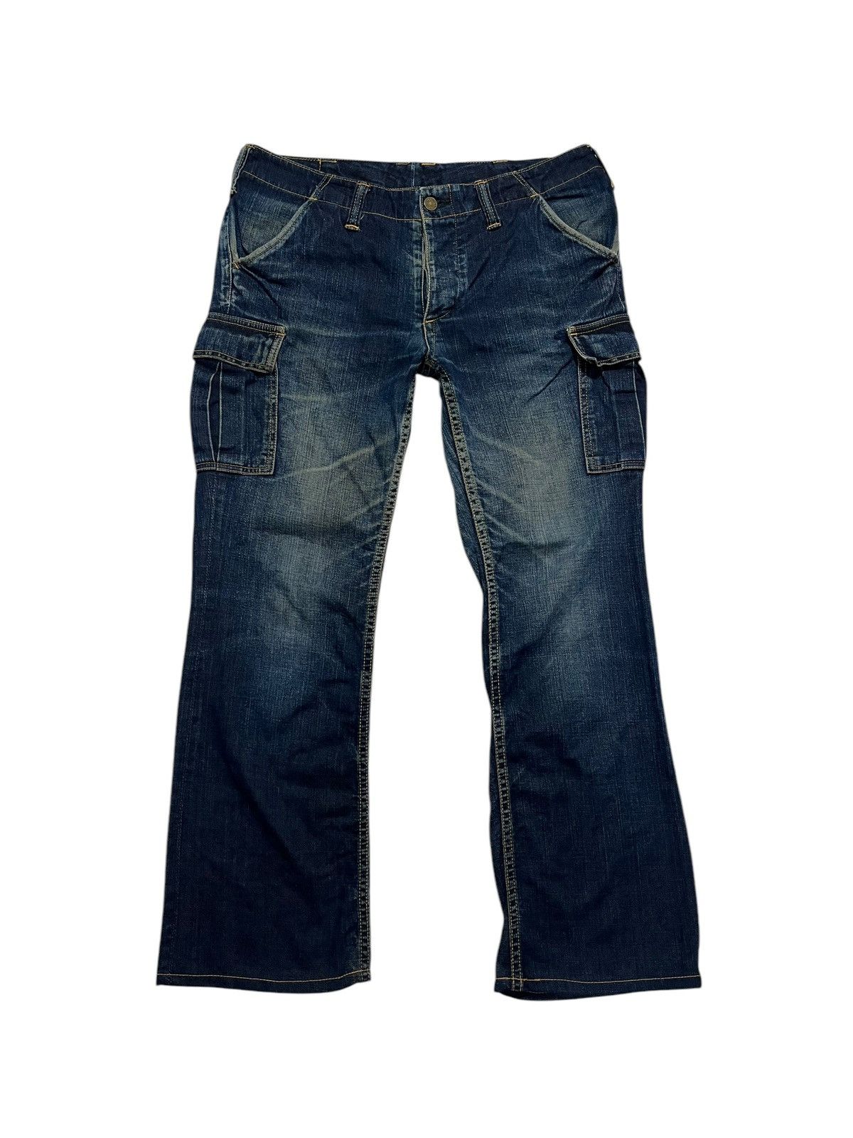 Japanese Brand × TMT × Vintage TMT JAPANESE BRAND DENIM CARGO JEANS Size US 34 / EU 50 - 1 Thumbnail