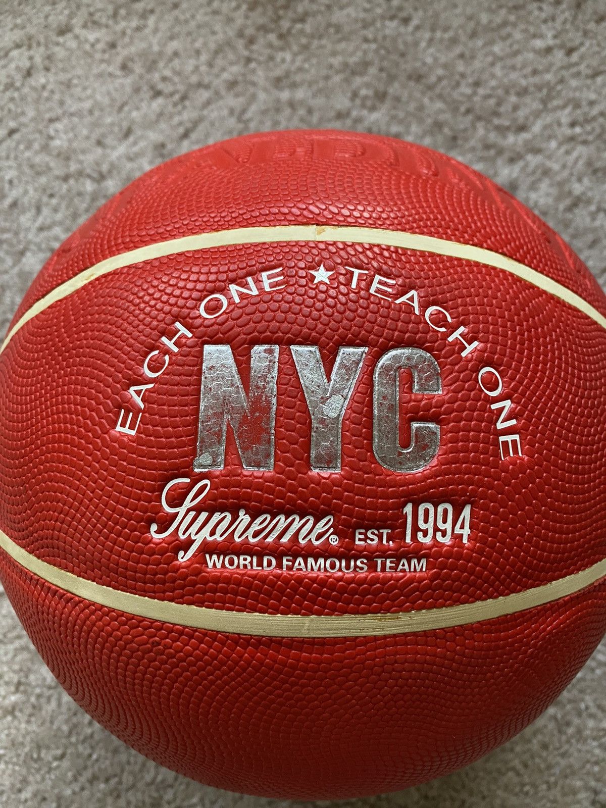 Spalding × Supreme Supreme Spalding each one teach one basketball authentic 96 Size ONE SIZE - 13 Thumbnail