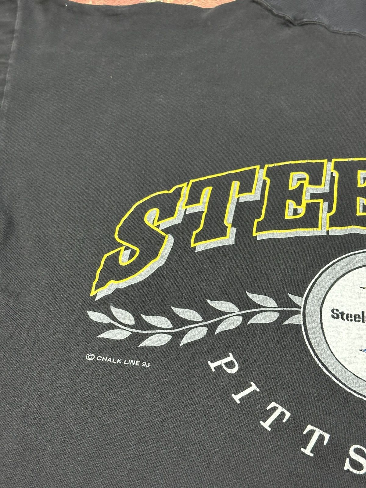 Chalk Line Vintage 1993 PITTSBURGH STEELERS Long Sleeve Hoodie Tee Size US L / EU 52-54 / 3 - 8 Thumbnail