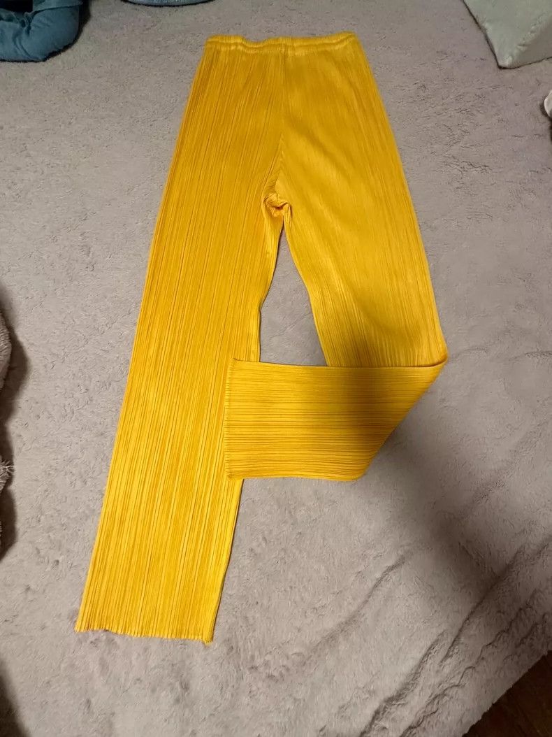 Issey Miyake Issey Miyake size:3 Vintage yellow straight-leg pants Size 25" / US 0 / IT 36 - 1 Thumbnail
