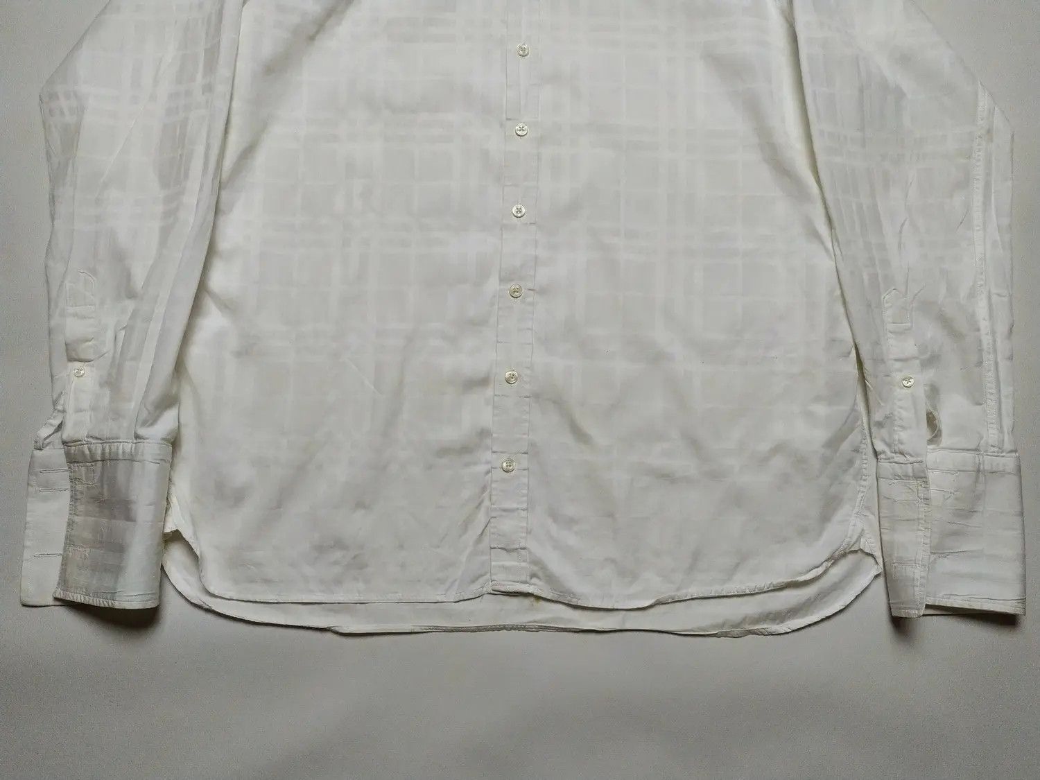Burberry × Vintage Burberry London cufflinks white checkered shirt Size US XL / EU 56 / 4 - 8 Thumbnail