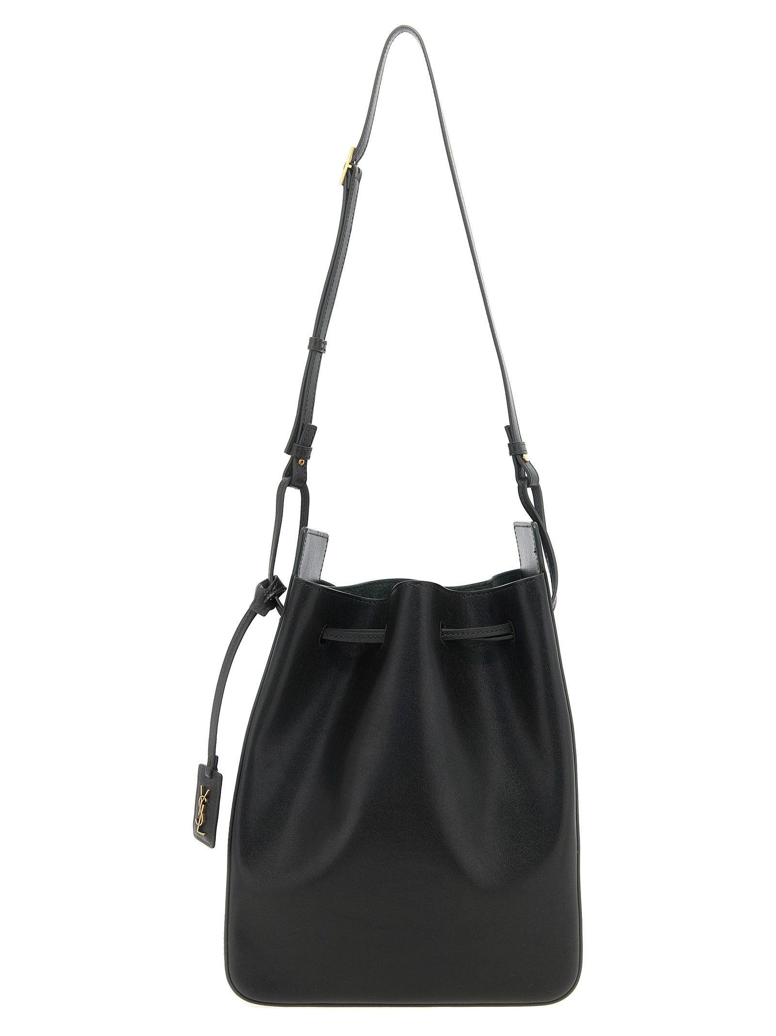 Saint Laurent Paris Large Leather Bucket Bag, Women's