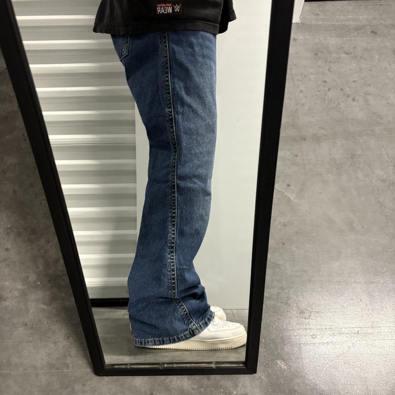 Vintage Crazy Vintage Y2K/2000s Flared Wideleg Bootcut Medium Blue Wash Denim Jeans! Size US 36 / EU 52 - 2 Thumbnail