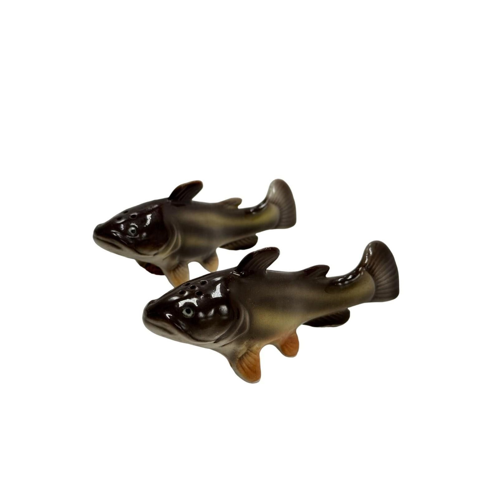 The Unbranded Brand Vintage RELCO Bullhead Catfish Fish Salt Pepper Shaker Set Size ONE SIZE - 1 Thumbnail