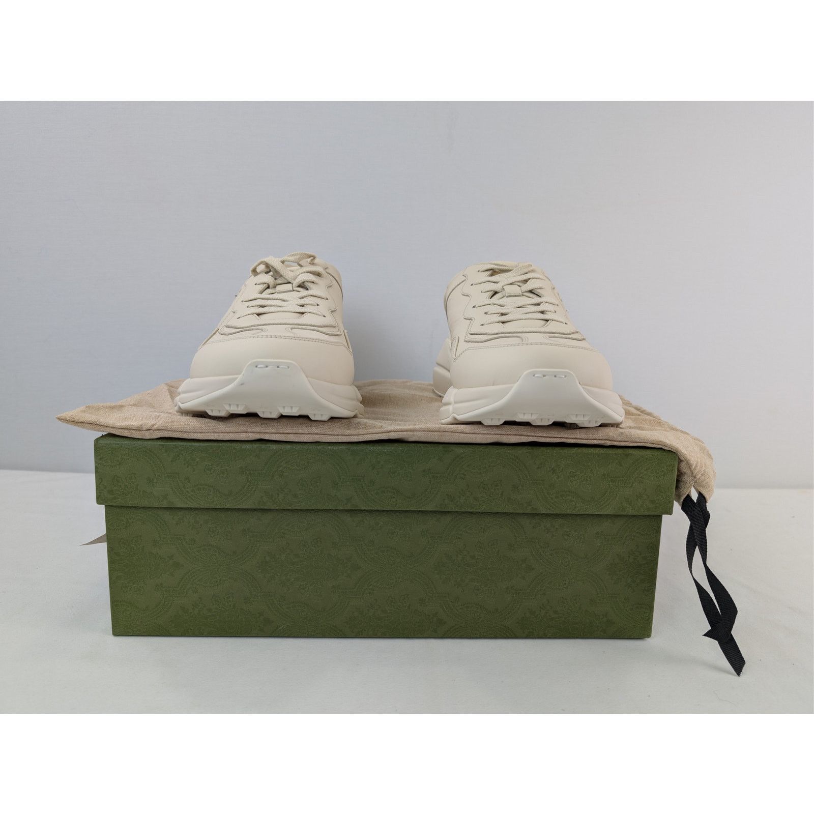 Gucci o1rshd1 leather Interlocking G logo Rhyton sneakers in ivory Size US 12.5 / EU 45-46 - 19 Thumbnail