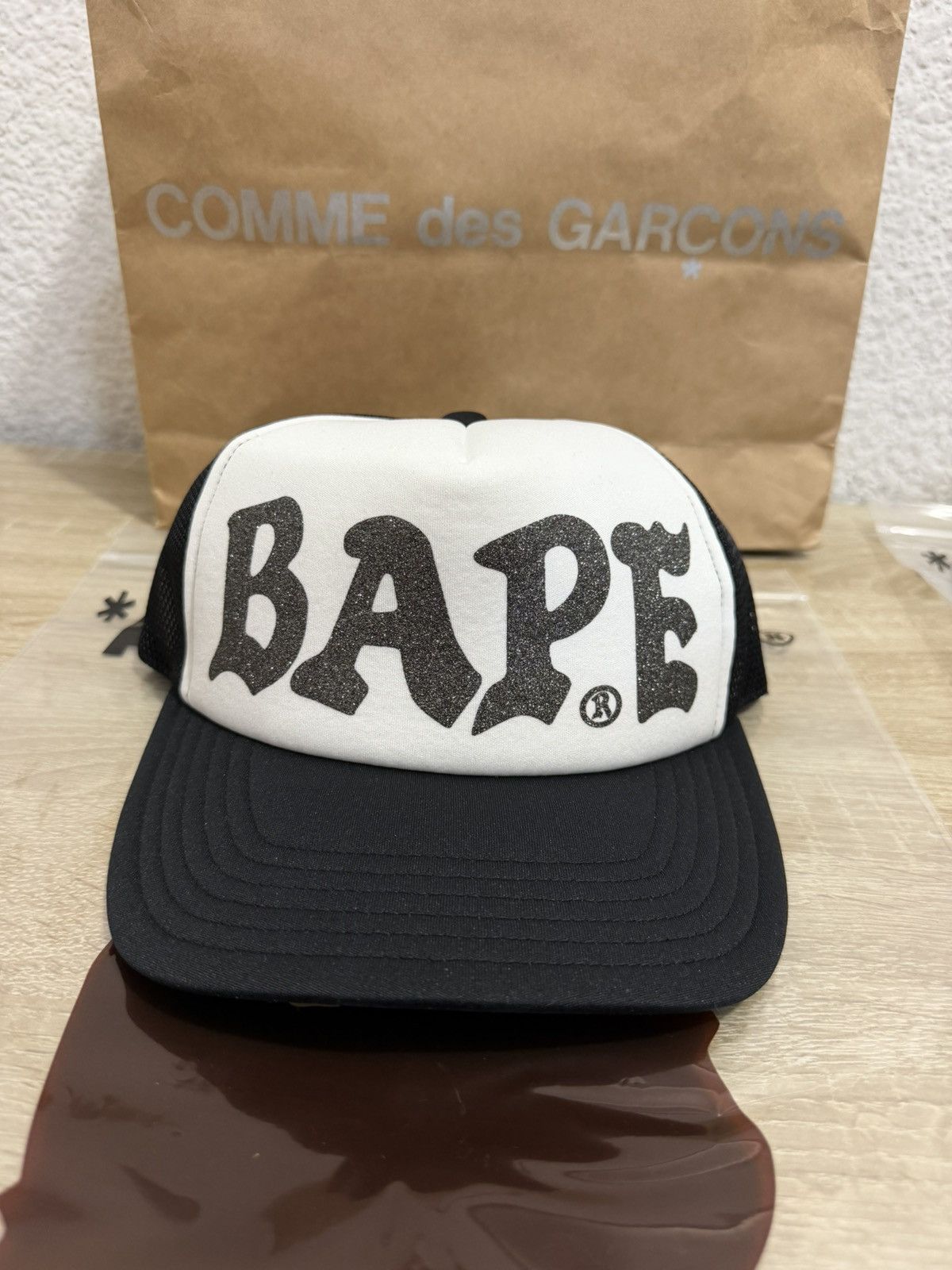 Bape BAPE GLITTER TRUCKER HAT 2026 JAPAN EXCLUSIVE Size ONE SIZE - 1 Thumbnail