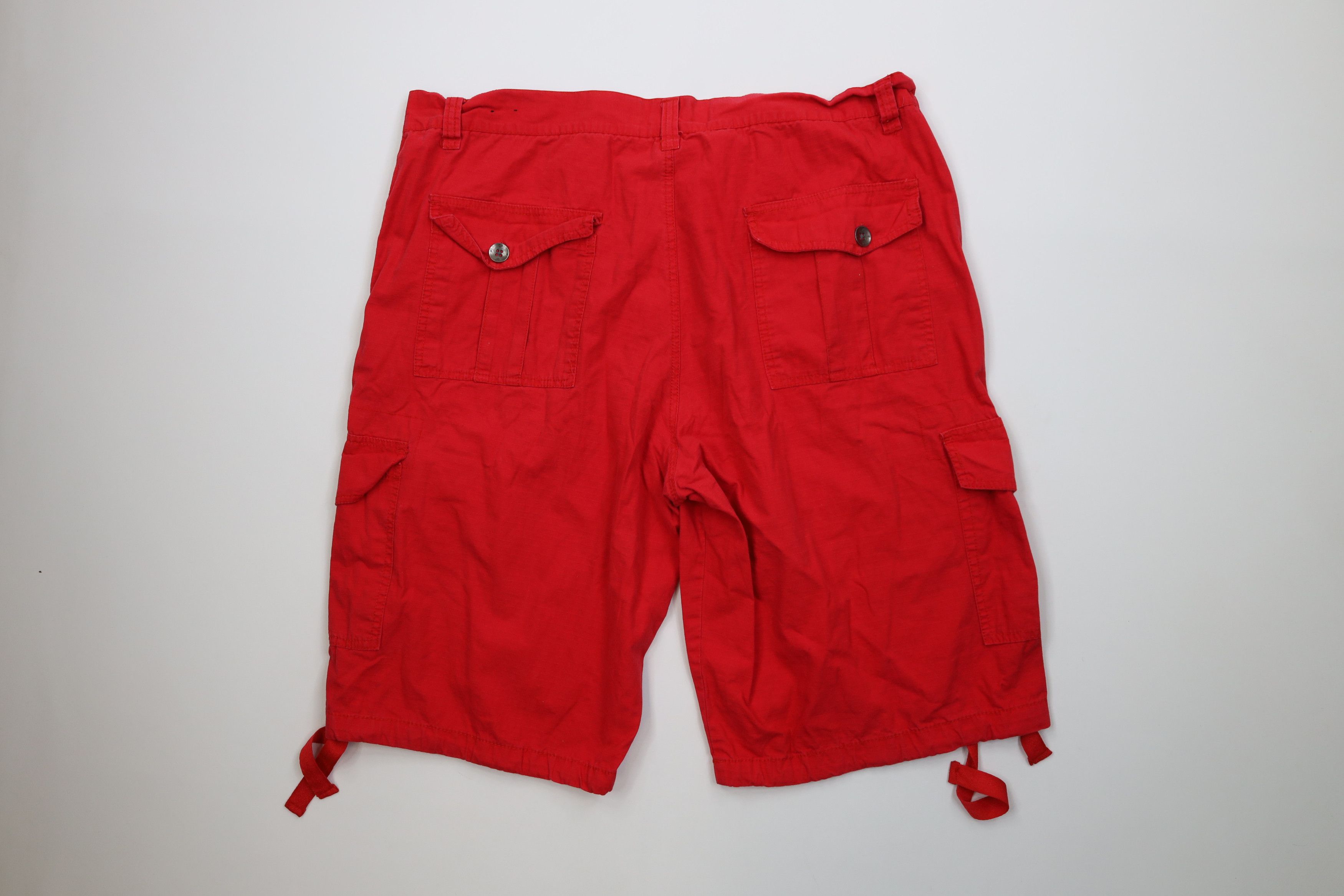 Southpole Vintage 90s Y2K Southpole Ripstop Fatigue Cargo Shorts Red Size US 42 / EU 58 - 9 Thumbnail