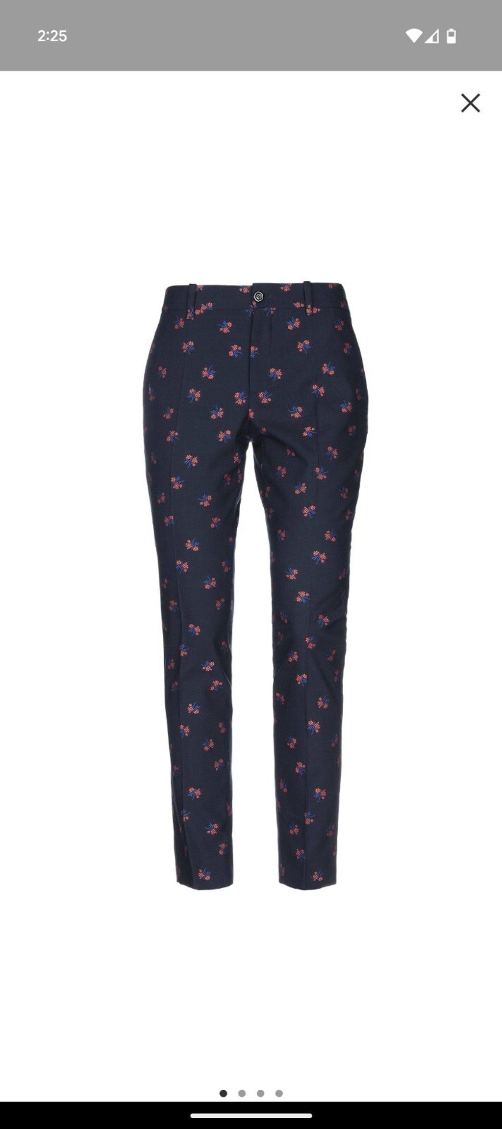 Gucci Gucci Blue pants With Embroidered Flowers NWT Size 27" / US 4 / IT 40 - 3 Thumbnail