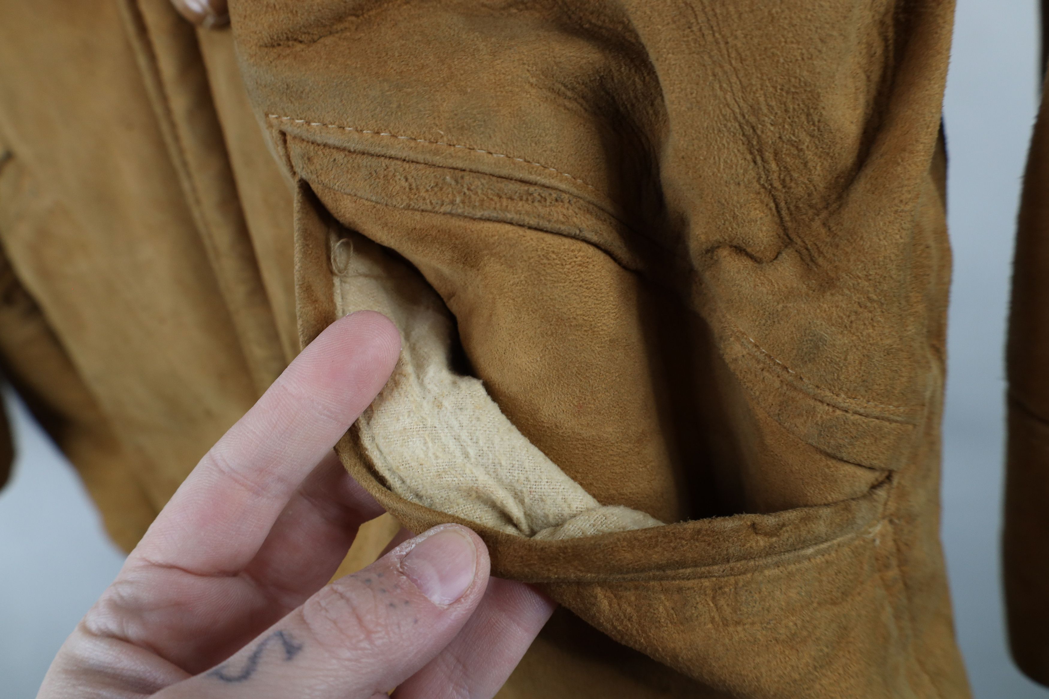 Vintage Vintage 60s Streetwear Leather Shearling Marlboro Man Jacket Size US L / EU 52-54 / 3 - 7 Thumbnail