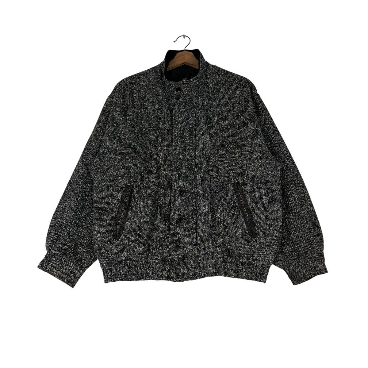 Japanese Brand Vintage Chunky Tweed Flight Jacket Rugged Workwear Aesthetic Size US M / EU 48-50 / 2 - 3 Thumbnail