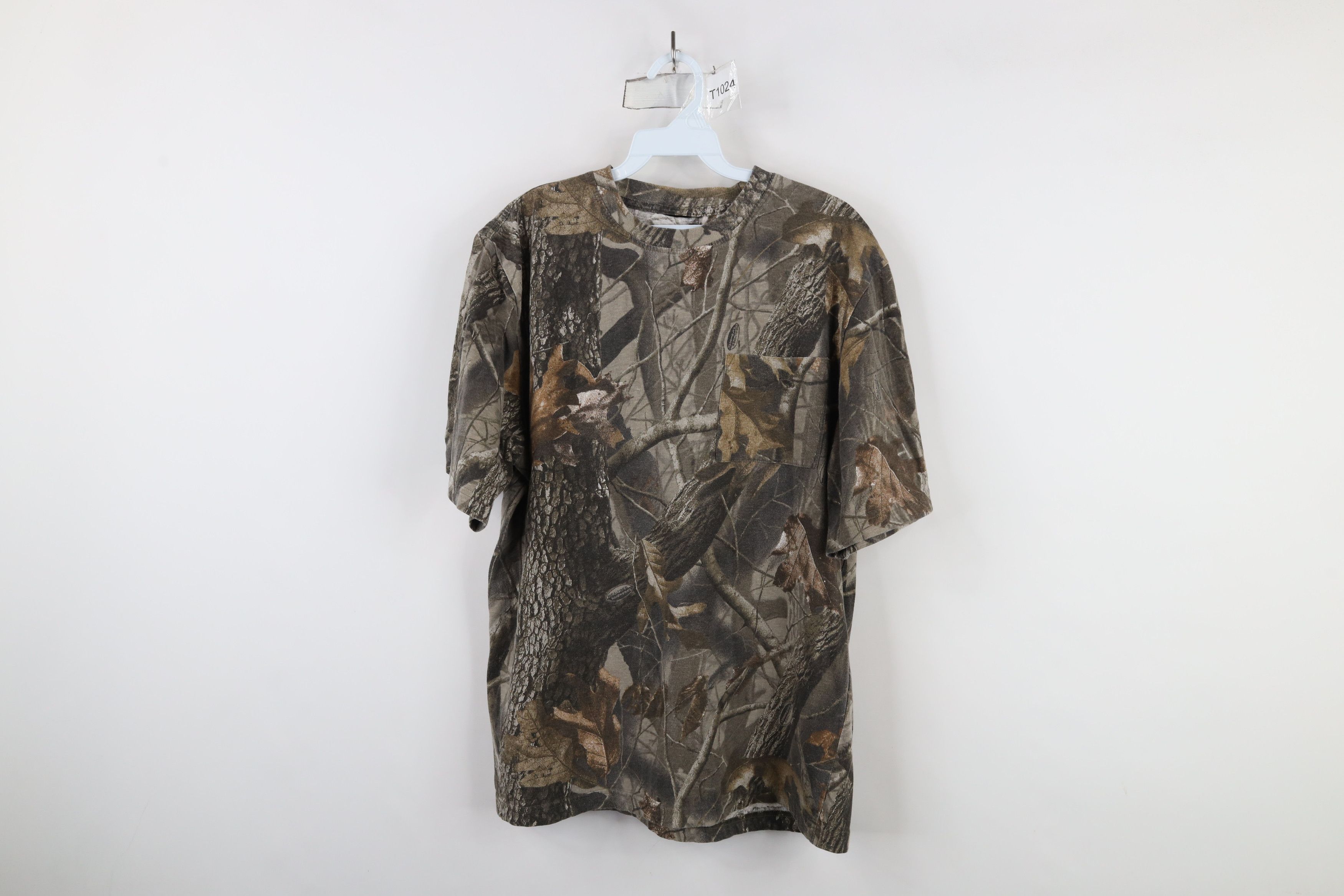 Vintage Vintage 90s Streetwear Camouflage Pocket T-Shirt Cotton Size US L / EU 52-54 / 3 - 1 Thumbnail
