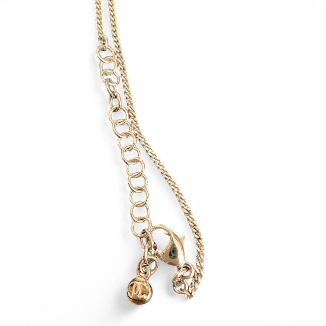 Chanel Chanel - Necklace Silver Vintage CC Coco Diamond Timeless Size ONE SIZE - 3 Thumbnail