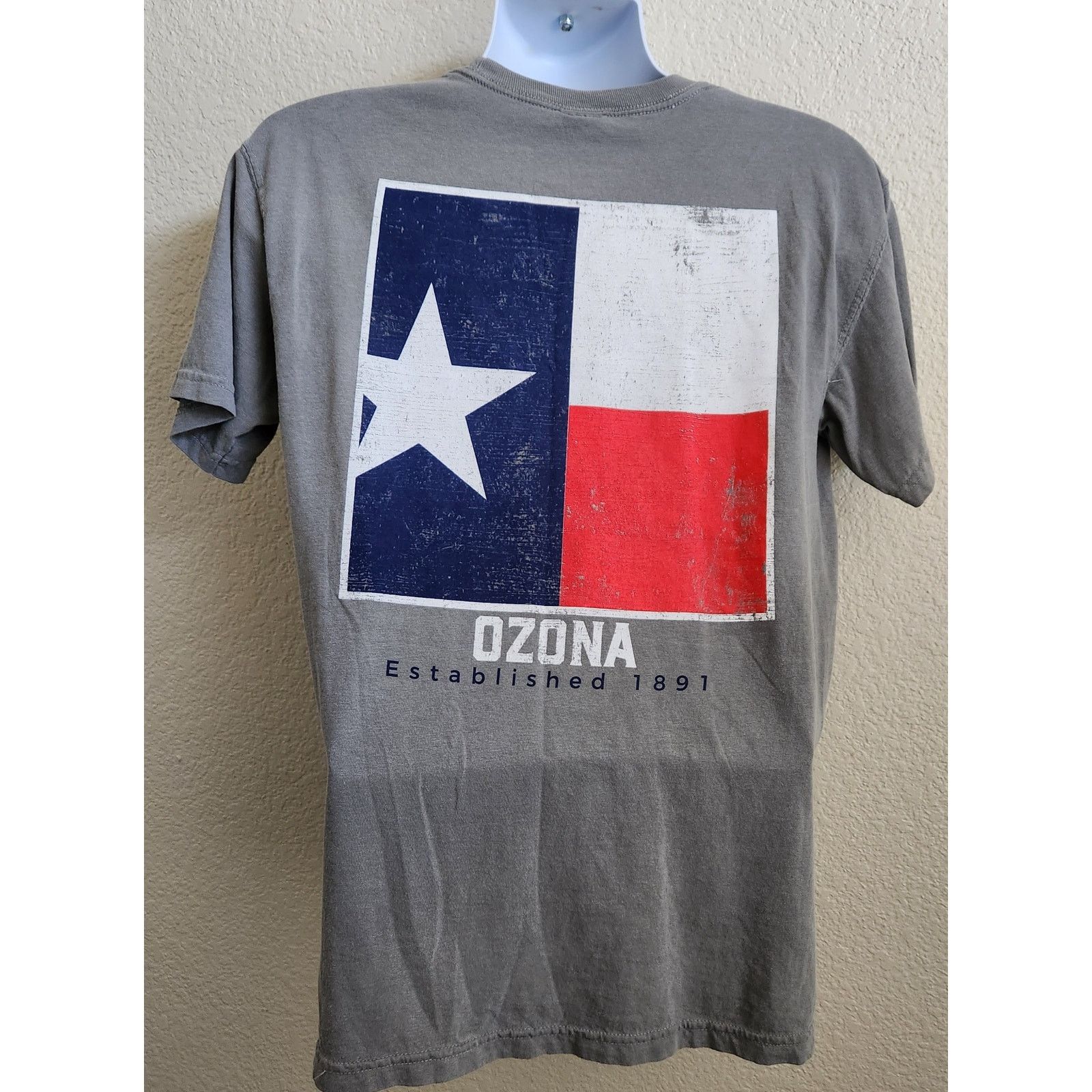 Comfort Colors Comfort Colors Gray Texas Flag Ozona T Shirt Medium Soft Size US M / EU 48-50 / 2 - 3 Thumbnail