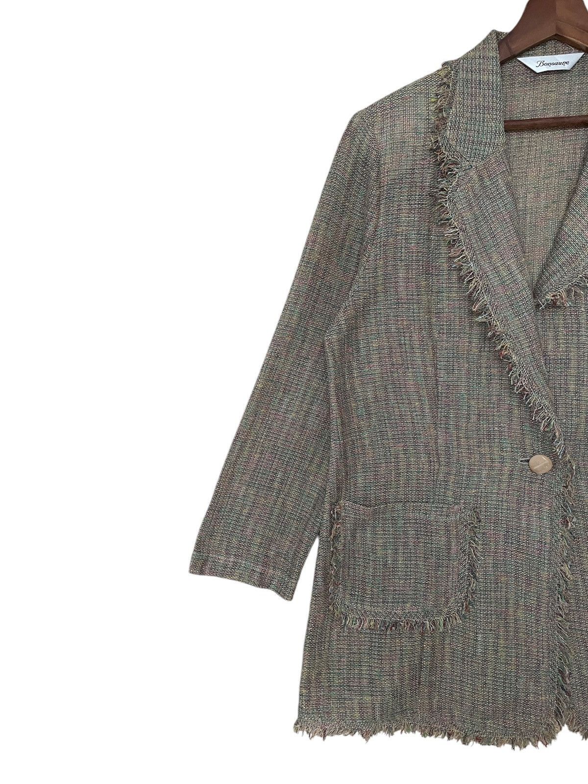 Japanese Brand Vintage Japanese Brand Bonsaune Wool Linen Silk Blazer 1990s Size 4XL / US 24-26 - 5 Thumbnail