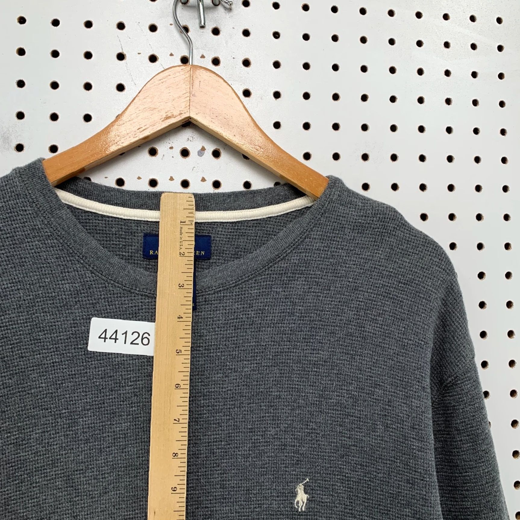 Polo Ralph Lauren Polo Ralph Lauren Thermal Shirt Gray Long Sleeve Mens XL Regular Fit Classic Size US XL / EU 56 / 4 - 7 Thumbnail